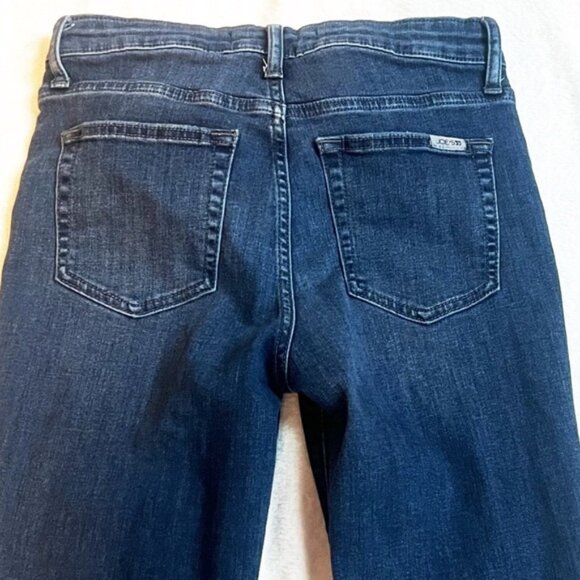 Joe’s Jeans High Rise Dark Wash Flare Jeans Denim Solid Blue Stretchy Size 27/6 - Picture 4 of 9